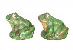 Pair Of Weller Pottery Frogs - 4555008