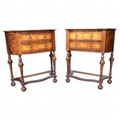 Pair Of William And Mary Style Walnut Side Tables - 4663110