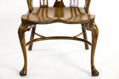 Pair Of Yew Wood Elm Gothic Windsor Arm Chairs Circa 1750 With Later Elements - 2769486