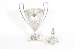 Pair Old English Plated Trophy Cup Urn - 1130359