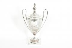 Pair Old English Plated Trophy Cup Urn - 1130365