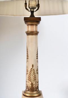 Pair Painted Tole Empire Style Lamps 20th Century - 4808543