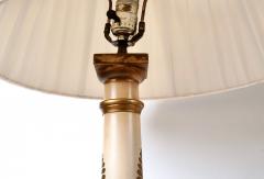 Pair Painted Tole Empire Style Lamps 20th Century - 4808547