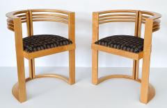 Pair Petro Sculptural Armchairs in Maple by Joe Agati - 3242077