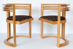 Pair Petro Sculptural Armchairs in Maple by Joe Agati - 3242079