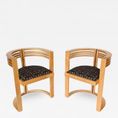 Pair Petro Sculptural Armchairs in Maple by Joe Agati - 3242636