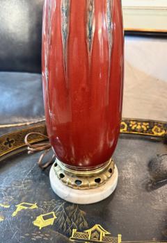 Pair Pierre Adrien Dalpayrat Art Nouveau Vases as Lamps c 1914 1925 - 4736496