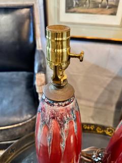Pair Pierre Adrien Dalpayrat Art Nouveau Vases as Lamps c 1914 1925 - 4736504