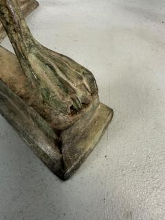 Pair Pompeiian Grand Tour Bronze Gueridon Tables tripod legs with pawed feet - 4264925