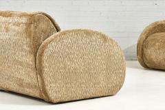 Pair Post Modern Sculptural Sofa 1980 - 4326343