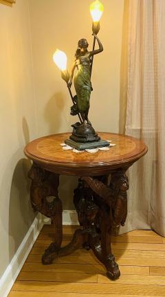 Pair R J Horner End Tables Side or Pedestal Tables Carved Inlaid Rare - 2922231