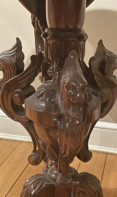 Pair R J Horner End Tables Side or Pedestal Tables Carved Inlaid Rare - 2922234