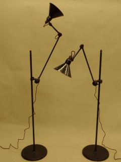 Pair Rare Important French Early Modern GRAS Floor Lamps Model 215 1920 30 - 1811163