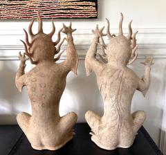 Pair Rare and Important Chinese Ceramic Tomb Guardians Tang Dynasty with TL Test - 4600861