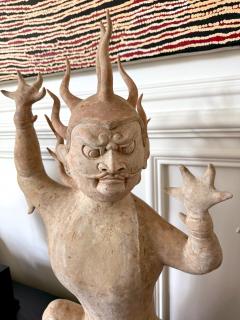 Pair Rare and Important Chinese Ceramic Tomb Guardians Tang Dynasty with TL Test - 4600870