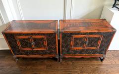 Pair Rare and Supperb Korean Morijang Chests with Bamboo Inlays Joseon Dynasty - 4570967