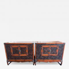 Pair Rare and Supperb Korean Morijang Chests with Bamboo Inlays Joseon Dynasty - 4574442
