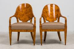 Pair Russian Karelian Birch arm chairs - 4631149