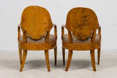 Pair Russian Karelian Birch arm chairs - 4631151