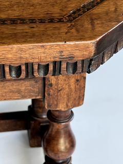 Pair Rustic Continental Baroque Style Octagonal Single drawer Side Tables - 4597575