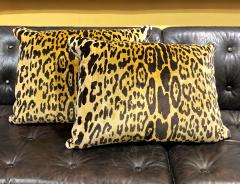Pair Scalamandre Il Leopardo Silk Velvet Pillows - 1405081
