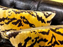Pair Scalamandre Le Tigre Silk Velvet Pillows - 1405111