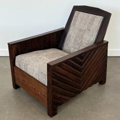 Pair Scandinavian 1920s Solid Wenge Modernist Club Chairs - 2943963