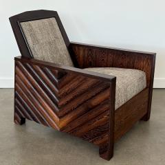 Pair Scandinavian 1920s Solid Wenge Modernist Club Chairs - 2943965