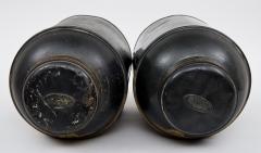 Pair Scottish Tole Tea Canisters Circa 1850 - 1662541