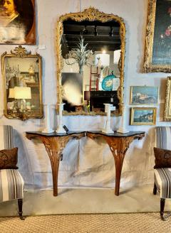 Pair Serge Roche Style Carved Wood Consoles - 4463583