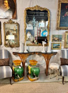 Pair Serge Roche Style Carved Wood Consoles - 4463586