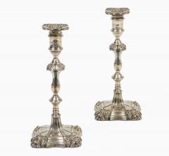 Pair Sheffield Silver Plate George II Style Candlesticks - 4645806