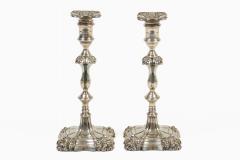 Pair Sheffield Silver Plate George II Style Candlesticks - 4645807