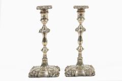 Pair Sheffield Silver Plate George II Style Candlesticks - 4645809