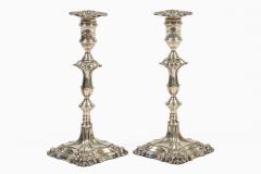 Pair Sheffield Silver Plate George II Style Candlesticks - 4645810