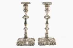 Pair Sheffield Silver Plate George II Style Candlesticks - 4645813