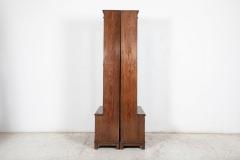 Pair Slim English Oak Glazed Bookcases - 2507293