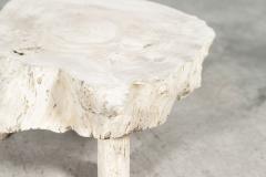 Pair Small French Bleached Elm Side Tables Stools - 3159020