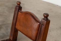 Pair Spanish Mid 20thC Brutalist Walnut Chairs - 4503203