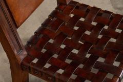 Pair Spanish Mid 20thC Brutalist Walnut Chairs - 4503204