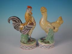 Pair Staffordshire Hen And Cockerel Rooster Figures - 2651096