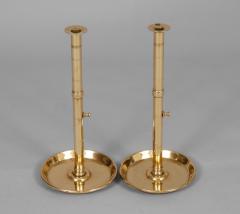 Pair Tall Brass Pulpit Candlesticks - 3438975