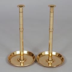 Pair Tall Brass Pulpit Candlesticks - 3438976