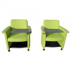 Pair Teknion Belize Lounge Chairs with Tablet - 2436565