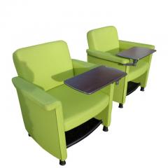 Pair Teknion Belize Lounge Chairs with Tablet - 2436567