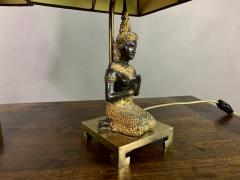 Pair Thai Thepphanom Angel Table Lamps Brass Base - 1806000
