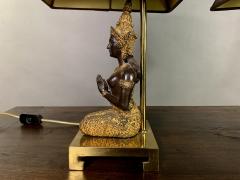Pair Thai Thepphanom Angel Table Lamps Brass Base - 1806006