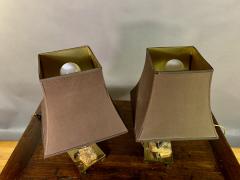 Pair Thai Thepphanom Angel Table Lamps Brass Base - 1806010