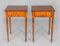 Pair Tiger Maple Side or End Tables - 2505053