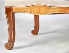 Pair Unusual Inlaid Edwardian Neoclassical Style Slipper Chairs - 4808533